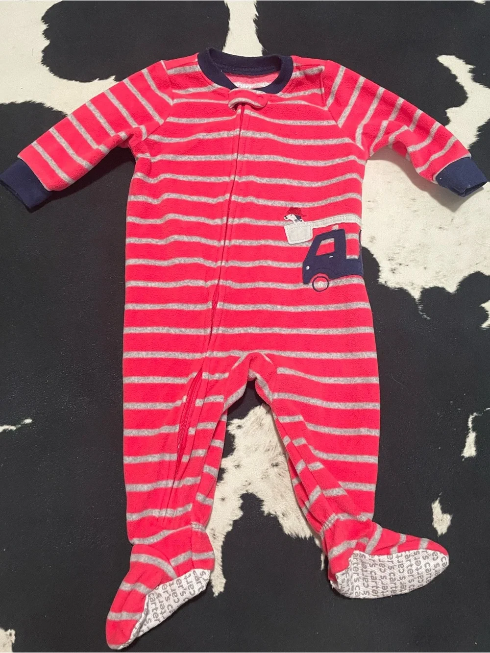 Fleece Fire Truck Footie Sleeper Bundle